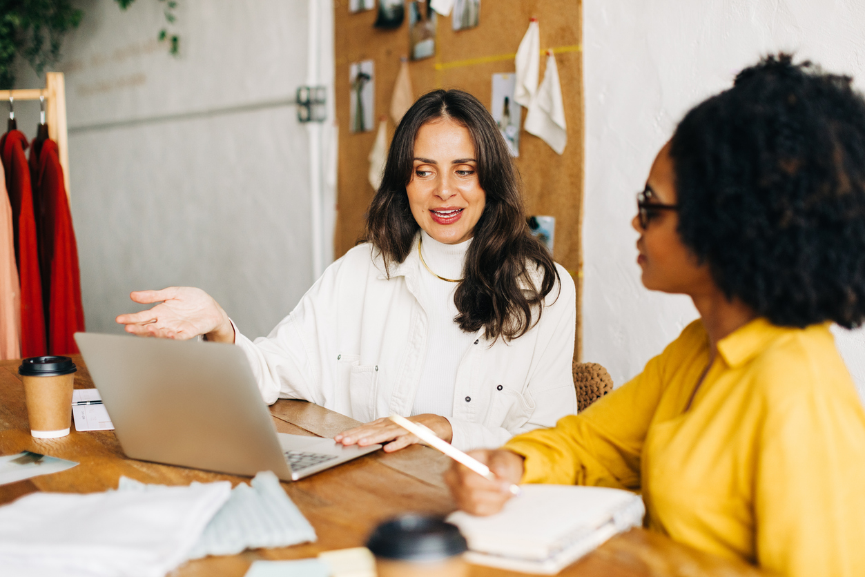 Image of woman working on a laptop